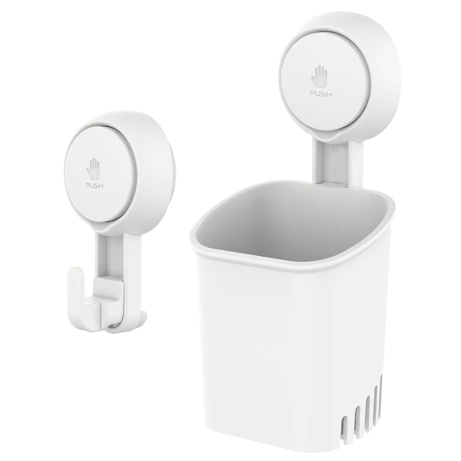 TAILI Toothbrush Holder Suction Cup Wall Mounted & 1 Suction Cup Hook