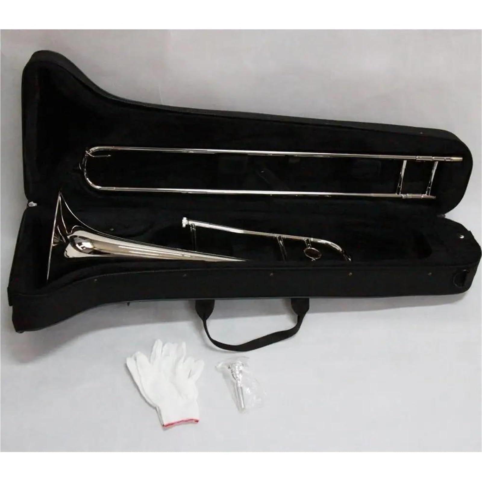 Trombón Tenor Trombón Tenor Profesional Con Vara De Llave En Si Bemol De Latón Amarillo Niquelado