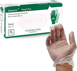 Viawant – Robuste Vinyl Einmalhandschuhe Vorteilspaket 100 Stück in XL | Einmal Handschuhe für Lebensmittel, Untersuchunge...