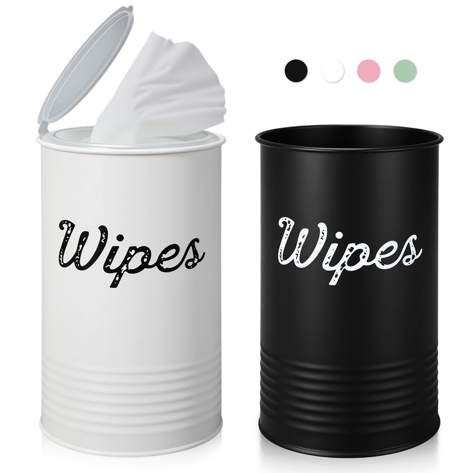 Support de lingettes désinfectantes en métal noir blanc cuisine 2x