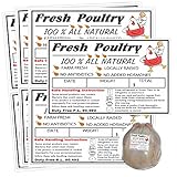 120pcs Poultry Freezer Labels with Safe Handling Instructions Frozen Stickers,Exemption P.L. 90-492(4x2.5 inch)