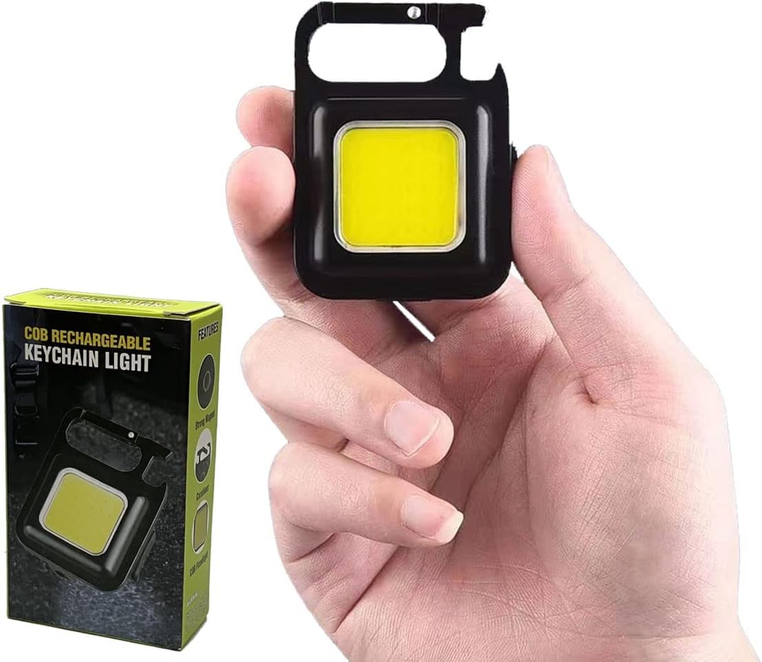 GYANVI Bright Rechargeable Keychain Flashlights, 1000Lumens COB LED Mini Flashlight with 4 Light Modes with Folding Bracket, Bottle Opener for Fishing Walking, Camping, Emergency (B0CMD8T6KP) Amazon Price History, Amazon Price Tracker