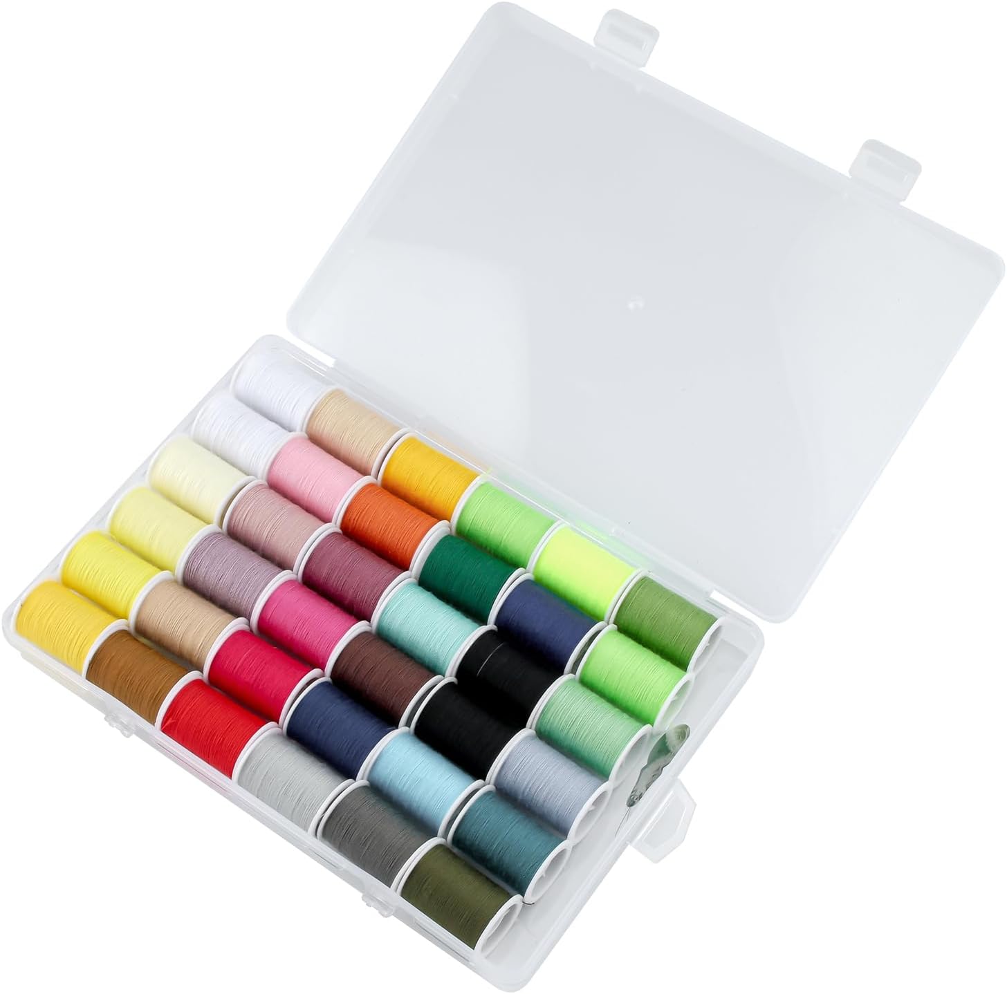 Sewing Thread Set, 36 Rolls Convenient Polyester Sewing Thread Universal Sewing Thread Set Colored for Threading Crochet Embroidery Thread (12 m per roll) with 1 Needle Threader