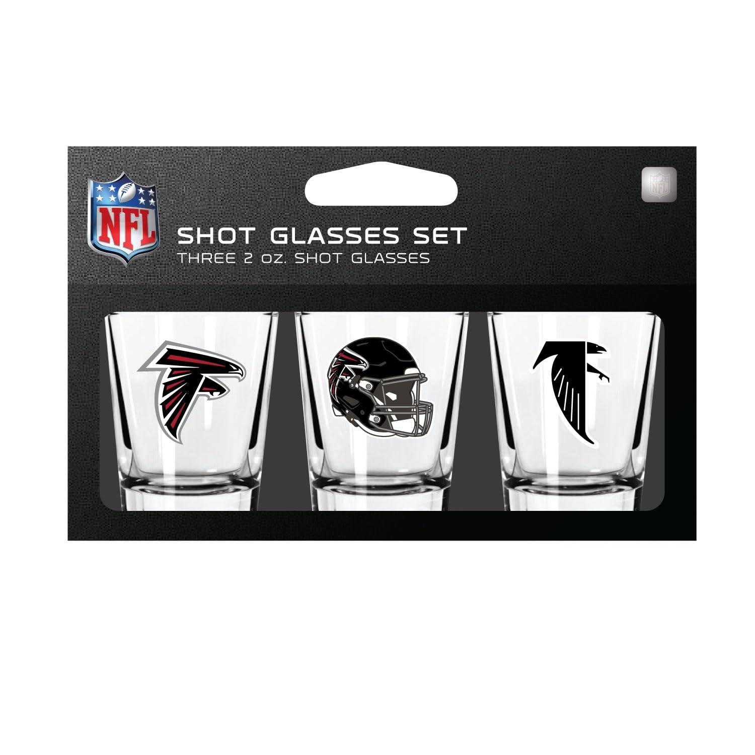 Denco Atlanta Falcons 3 Pack Shot Glass Set