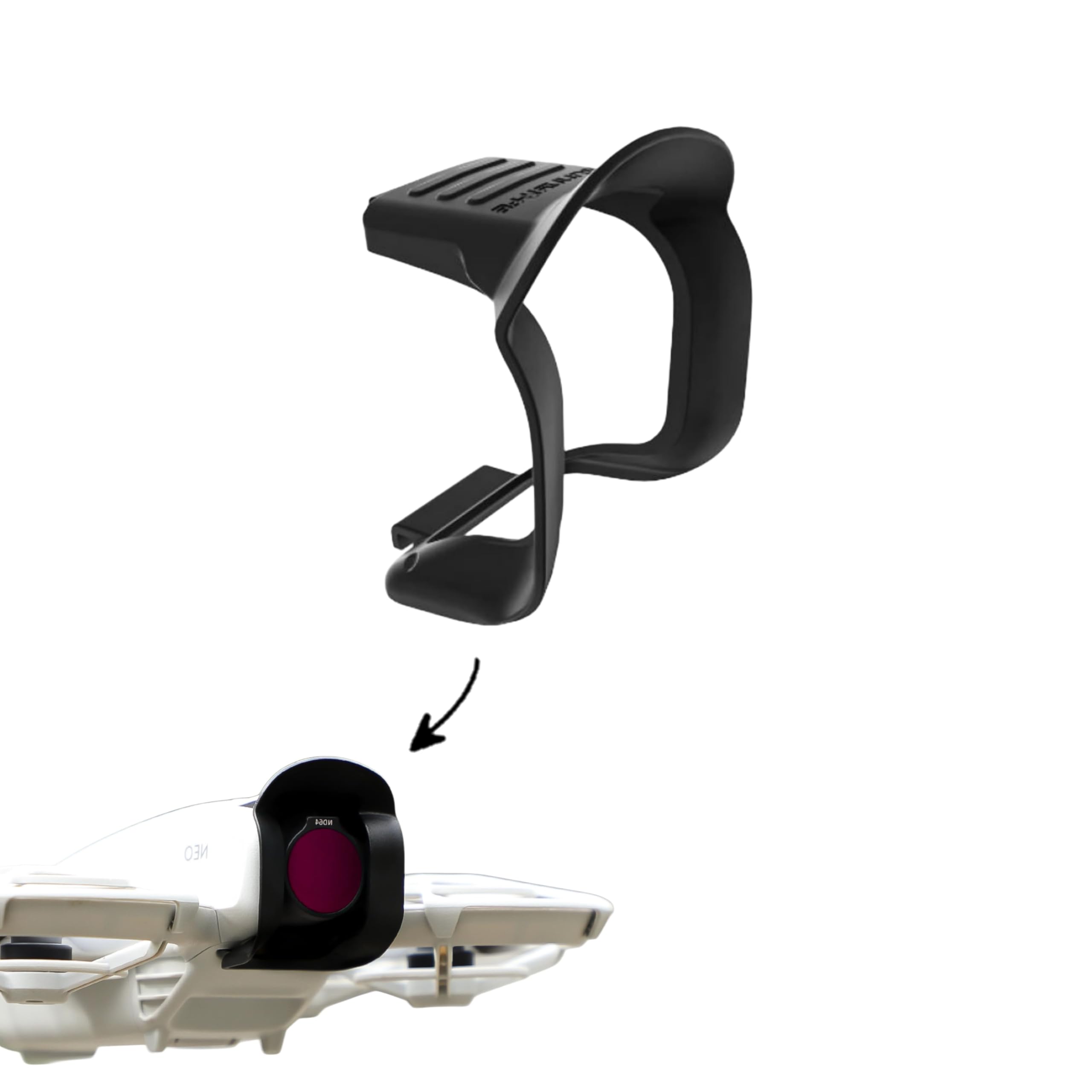 GetZgetĀ® Lens Sun Hood for DJI Neo Gimbal Camera Crash Protector & Sun Shade Protection Accessories (Black)