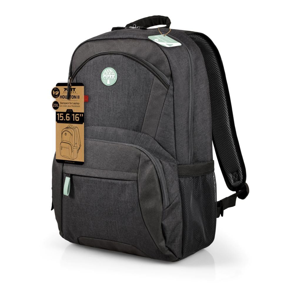 Port Designs Sac à Dos pc pour Ordinateur Portable Houston 19 litres 15.6 Pouces Noir