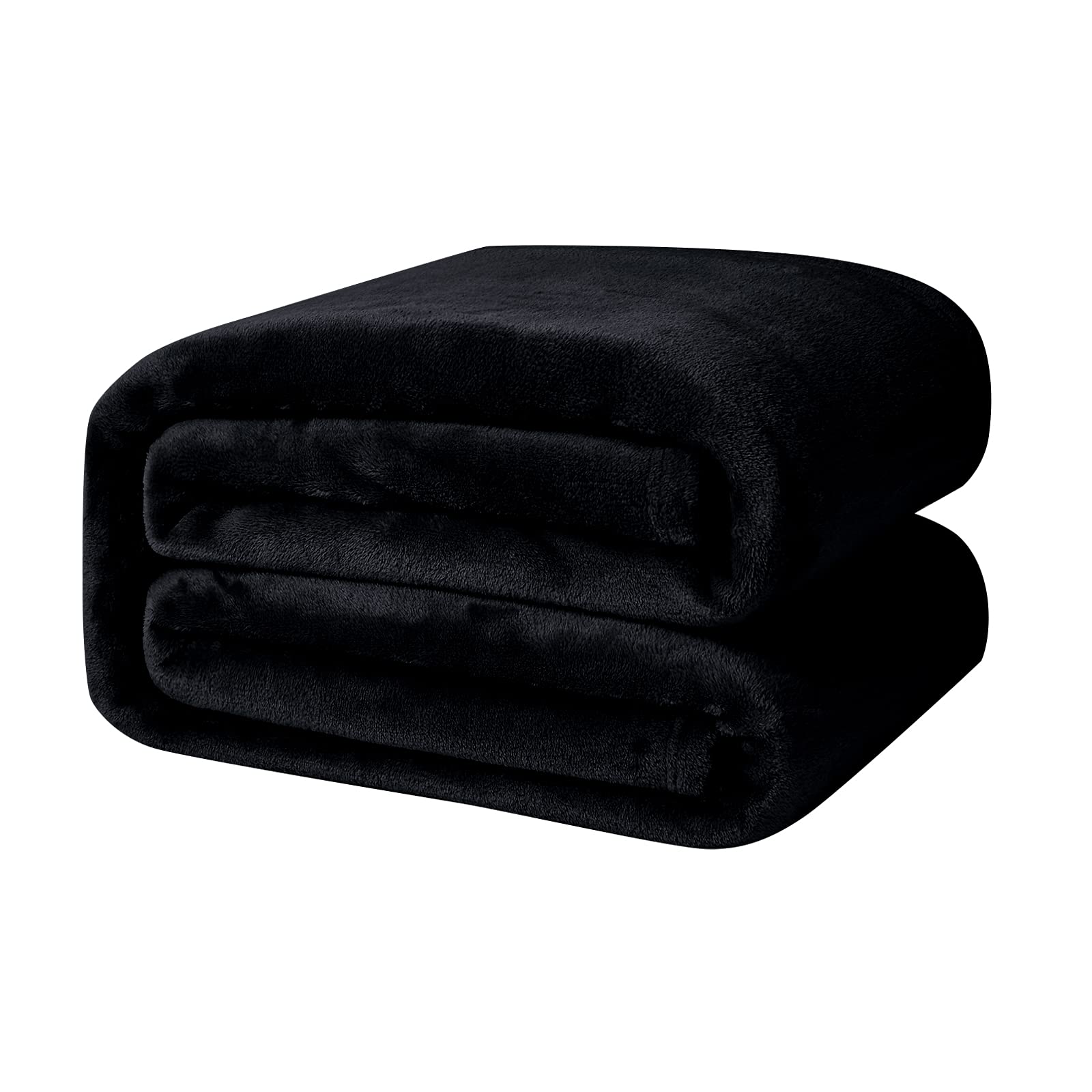 StangHFleece Bed Blanket Queen Size - Flannel Super Soft Throw Blanket for Babies, Cozy Microfiber Plush Fuzzy Blankets for Couch Sofa Decoration, (Queen Size 90 x 90, Black)