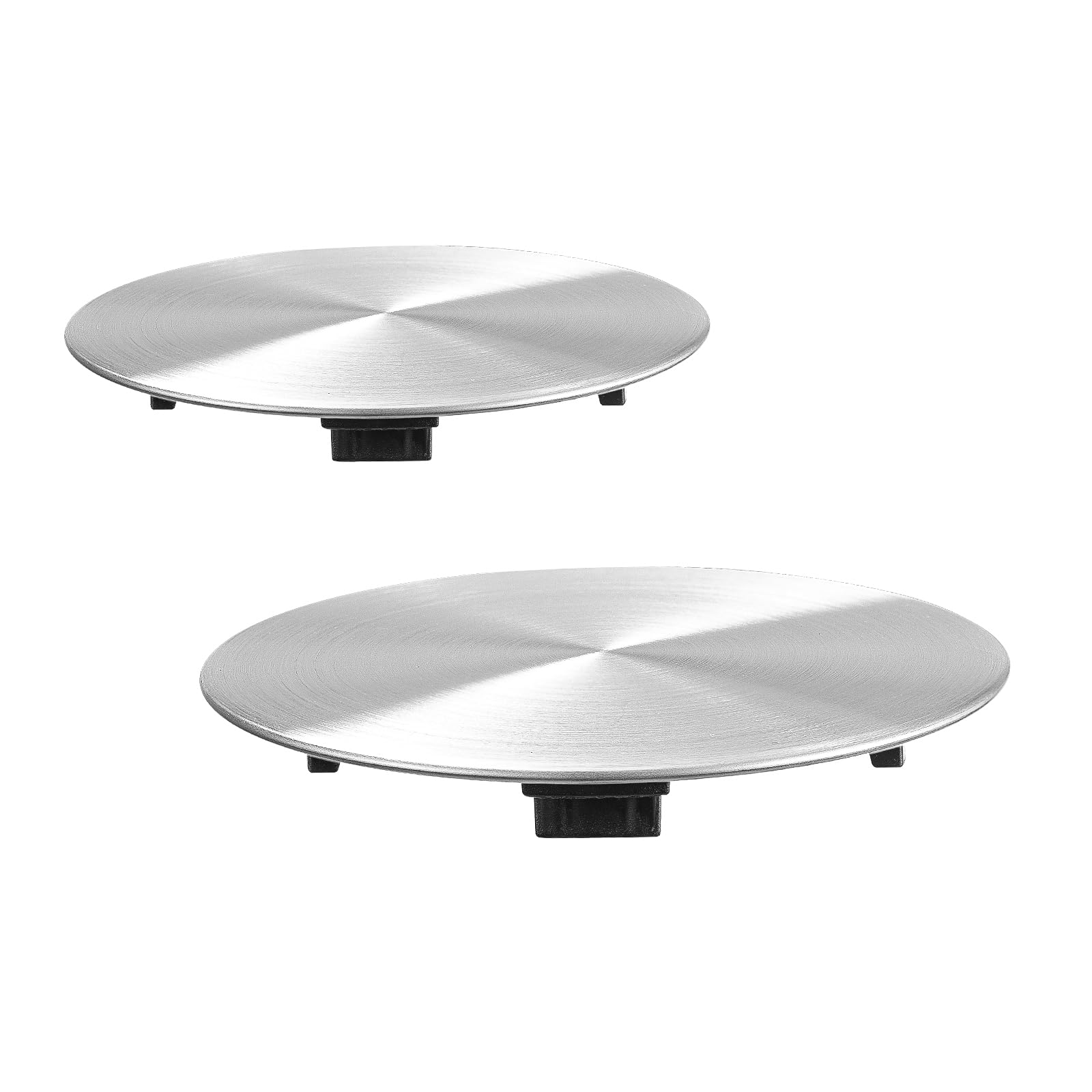 Paquete de 2 tapas de drenaje para fregadero de cocina, tapa de drenaje de acero inoxidable 304, cubierta plana para decoración, se adapta a tapón estándar de cesta de drenaje de fregadero