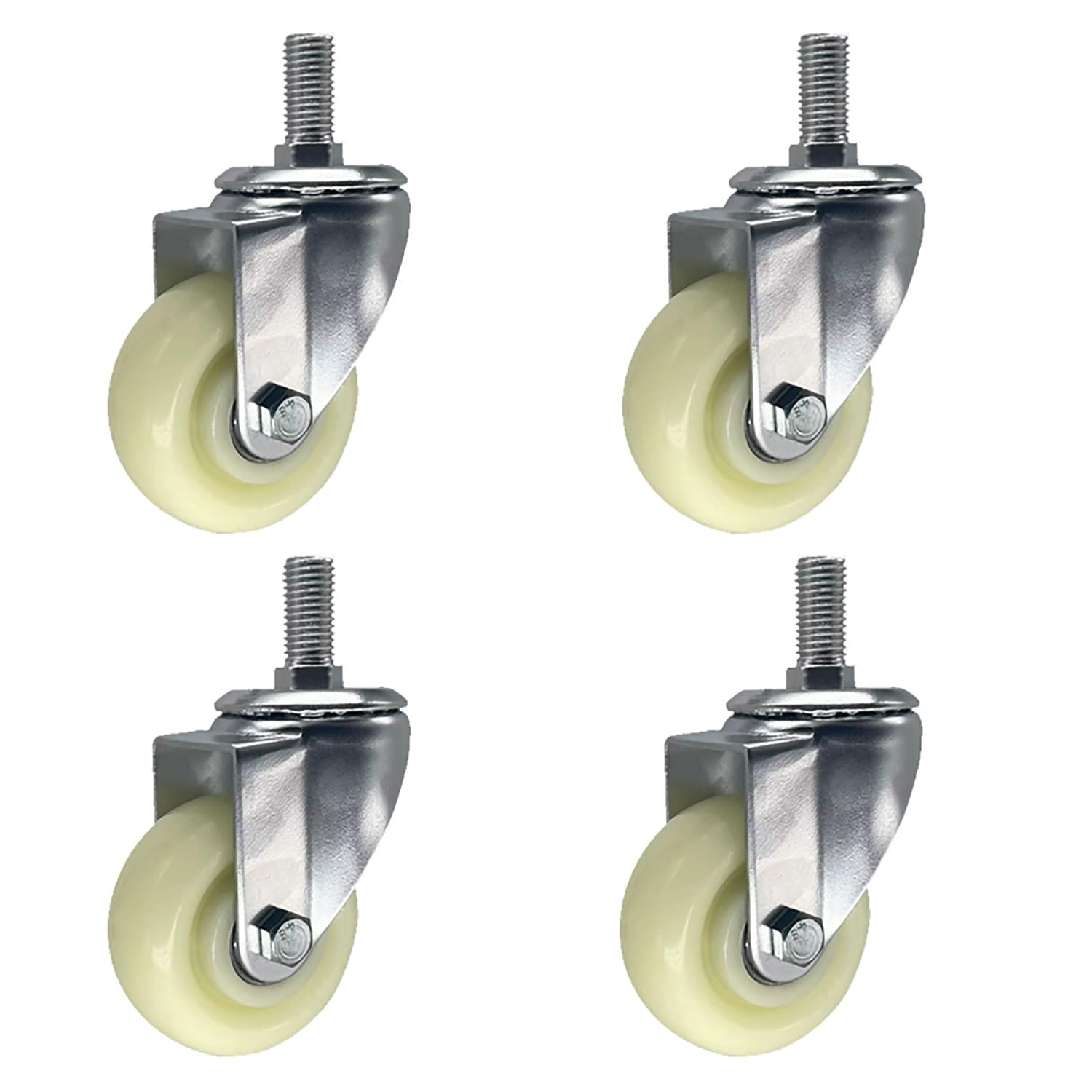 Roulettes pivotantes robustes avec frein de 7,6 à 12,7 cm pour chariot et meuble