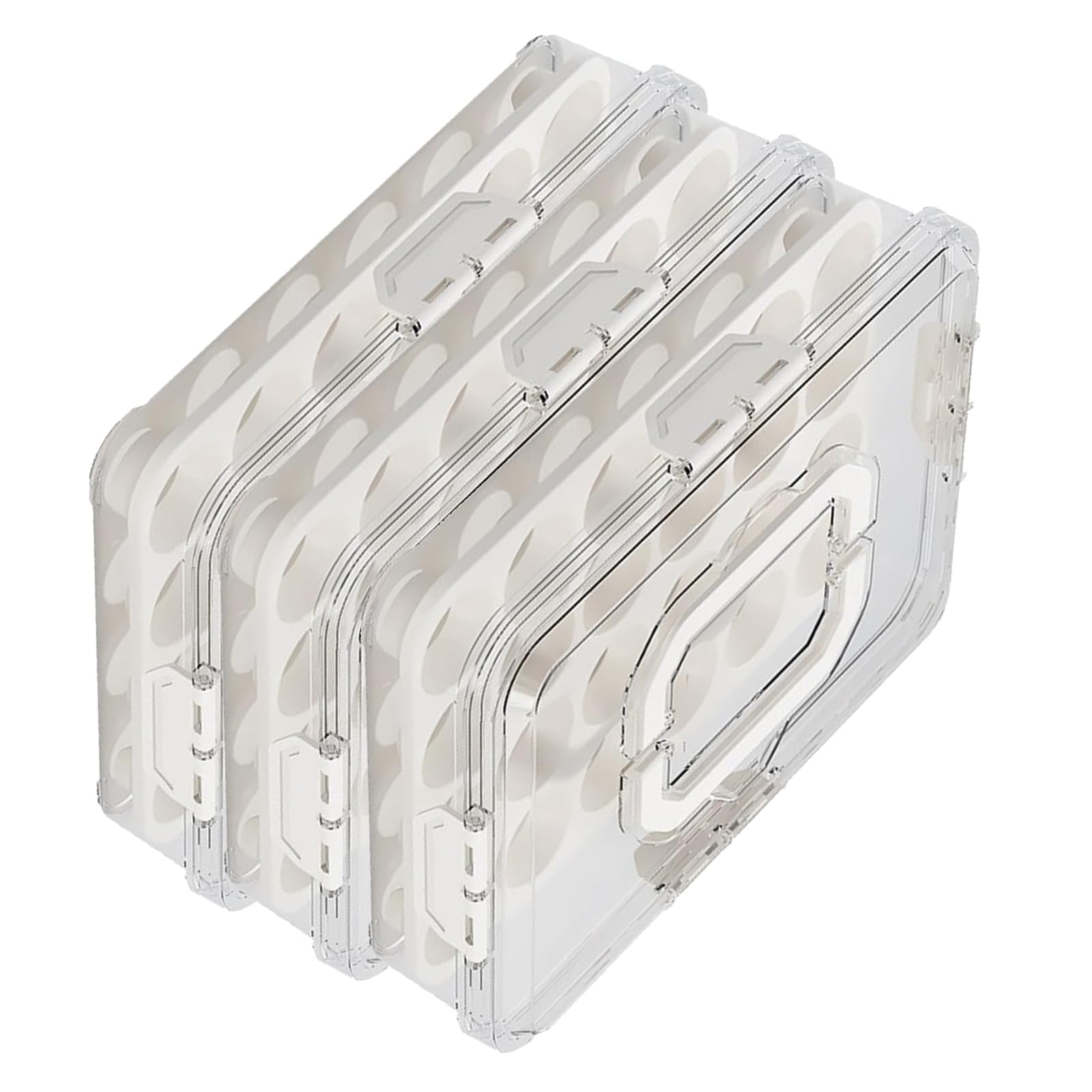 Tsophreniq 24 Slot Oocyte Planner with Hidden Carry Handle Stackable Plan for Easy Transport Camping Outdoor Meal Adventures Outdoor Meal Tray
