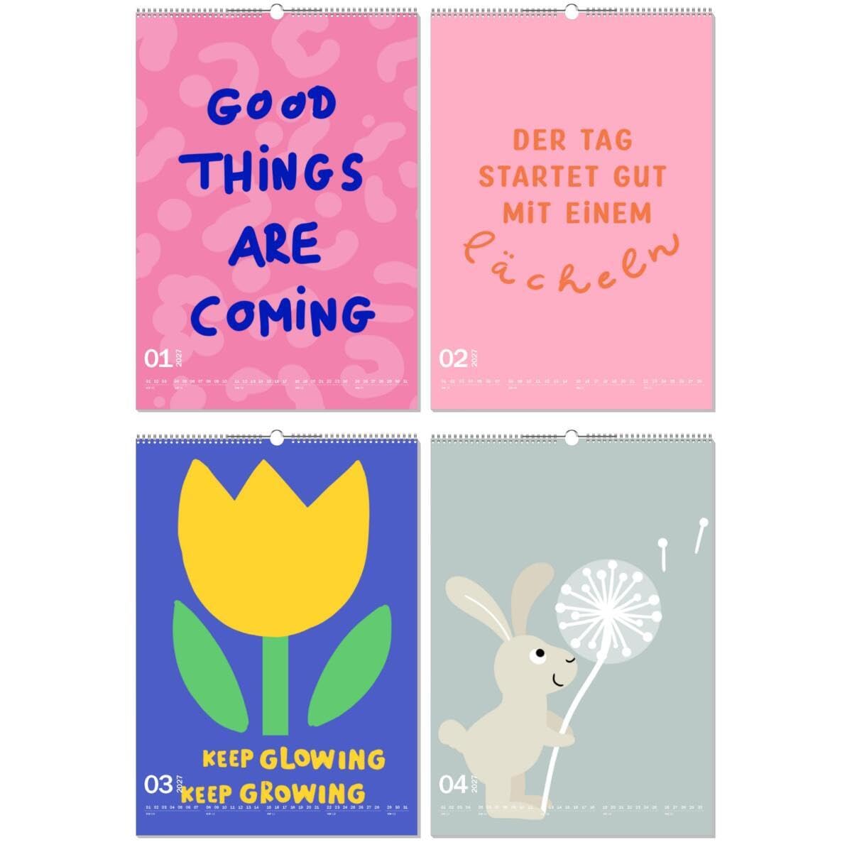 artboxONE Kalender 2027 Happy Life Wandkalender A2 2027 Menschen
