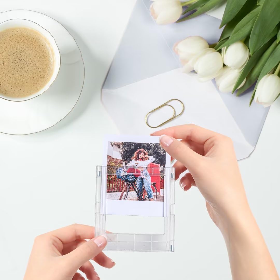 Magnetyczna ramka na zdjęcia Ramka na zdjęcia Mini album Kolorowa naklejka na lodówkę kompatybilna z Polaroid Fujifilm Instax Square SQ40 SQ1 SQ6 SQ20 SQ10 Instant Camera, 7 szt. ramek i 6 szt