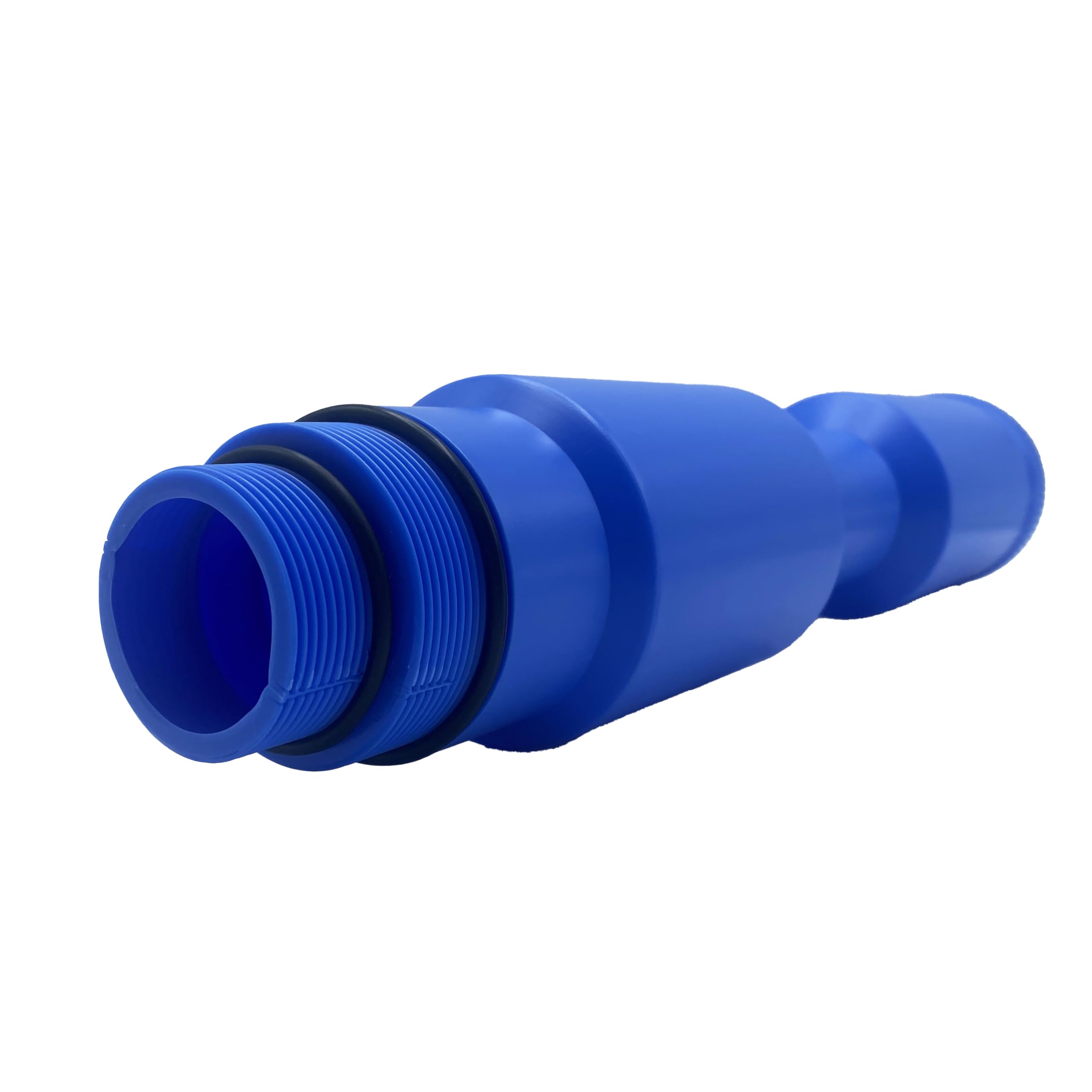 Poolzilla Lot de 2 bouchons d'hiver bleus pour skimmer – Piscine au-dessus et enterrée, protection de glace de 41,5 cm pour écumoires filetées de 3,8 cm et 5,1 cm avec valve de soufflage