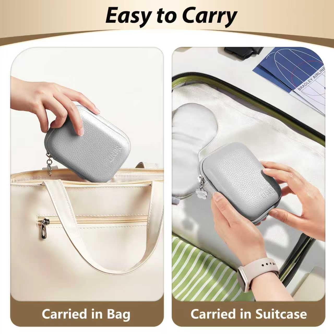 Linpr Digital Camera Case for CAMKORY, KODAK PIXPRO FZ45/FZ55, Canon IXUS 285 HS, Lecran, Small Travel Compact Camera Holder with Mesh Pocket for Accessories SD Card (Grey)