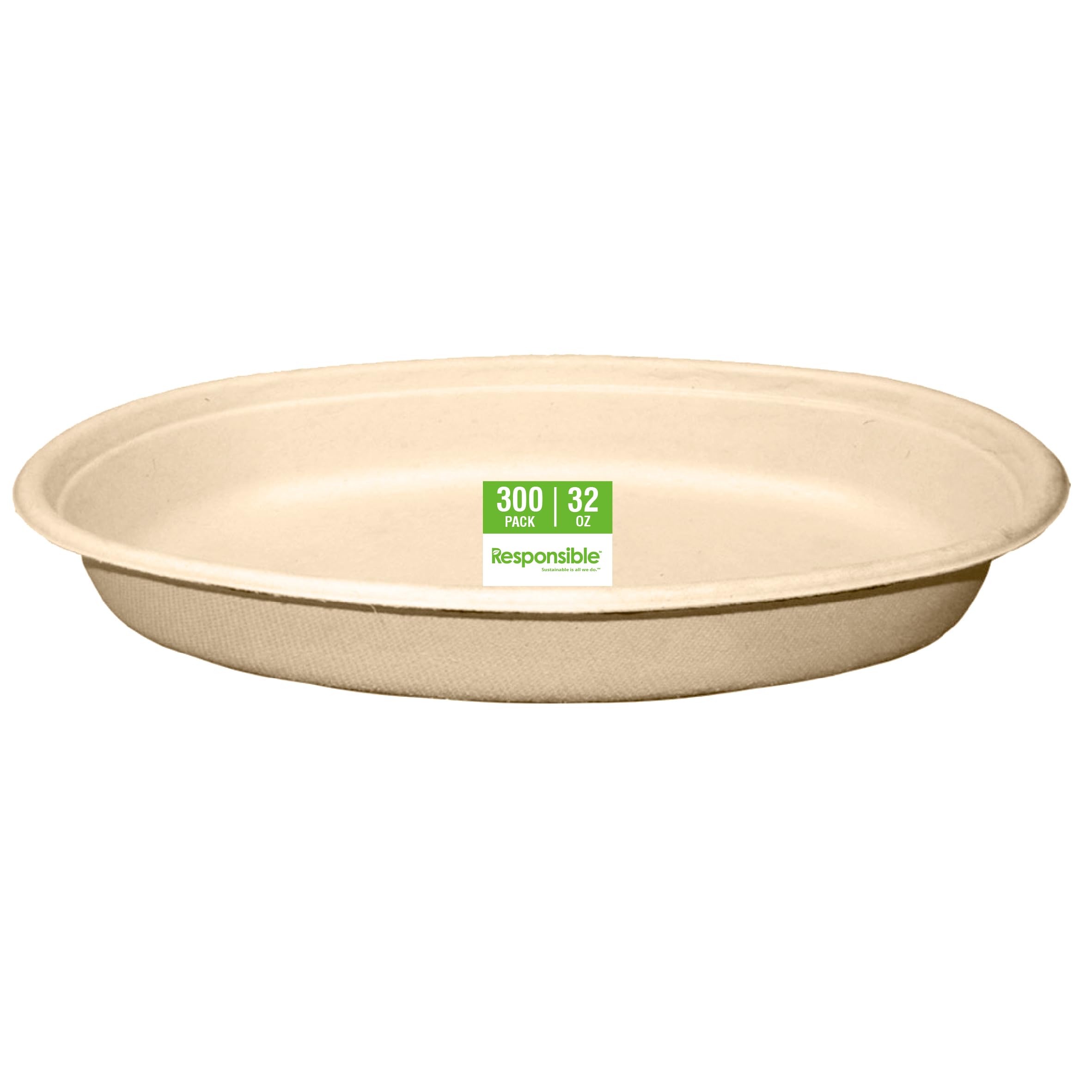 Responsible Products 32 oz (300 Count) / Natural Brown / Casual Bowls
