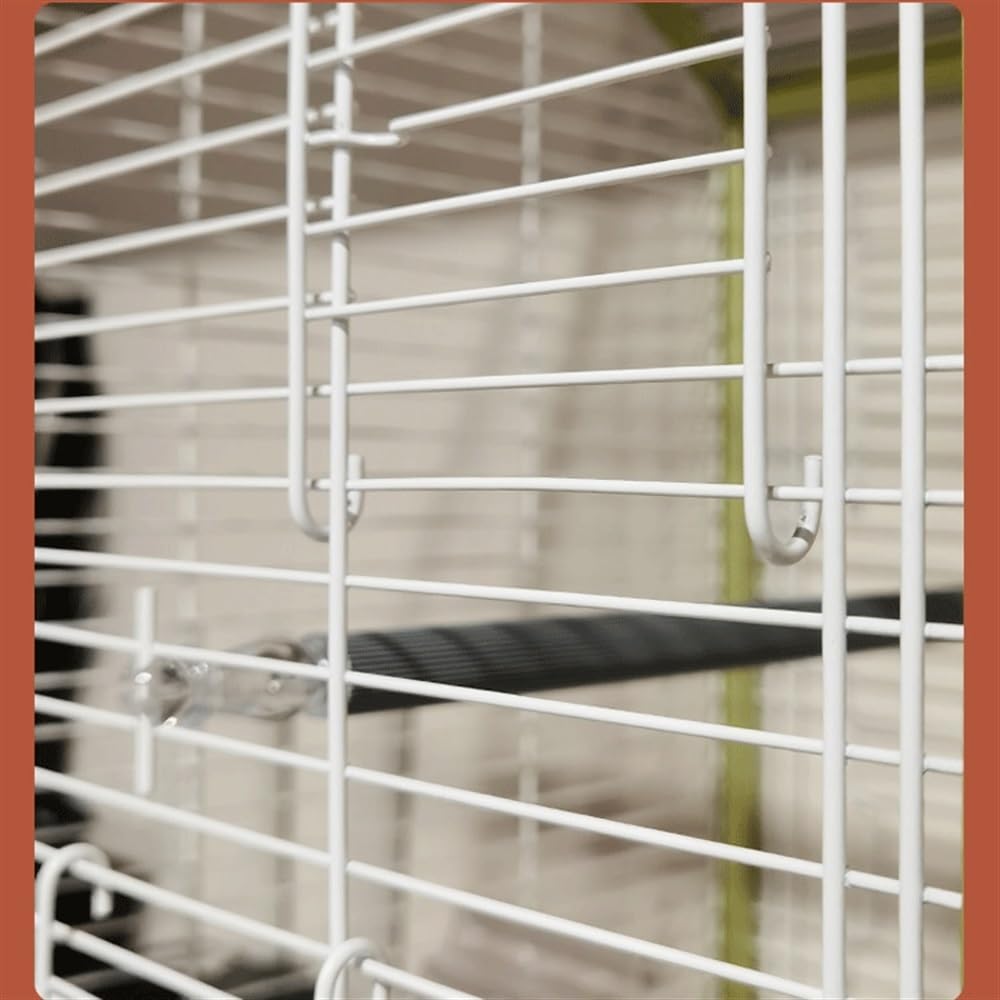 Klatka dla ptaków 56 cm wysoka metalowa klatka dla ptaków, złota, do domu, jednopoziomowa ekspozycja dla papug, kanarków, papug, gołąbków, ziębin dla papugi