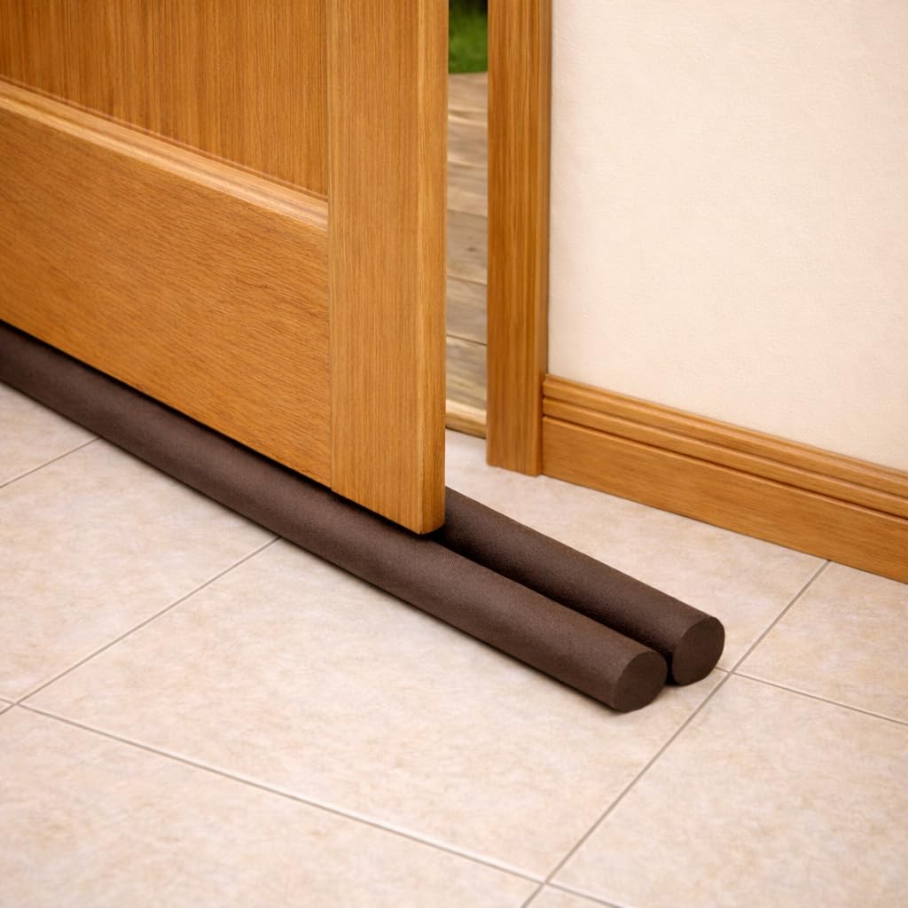 Krishiva Door Bottom Seal Strip, Brown, 39 Inches, Pack of 3, Soundproof Gap Filler for Home and Office Doors, Energy Saving, Dust and Insect Protection
