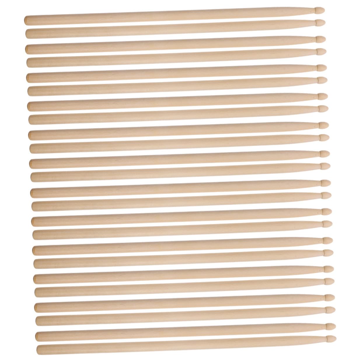 Baquetas de Madera 5a, 12 Pares, para Percusión y Práctica | Color Beige, Acabado Preciso y Agarre Cómodo, para Enseñanza y Estudios Musicales, Uso Versátil