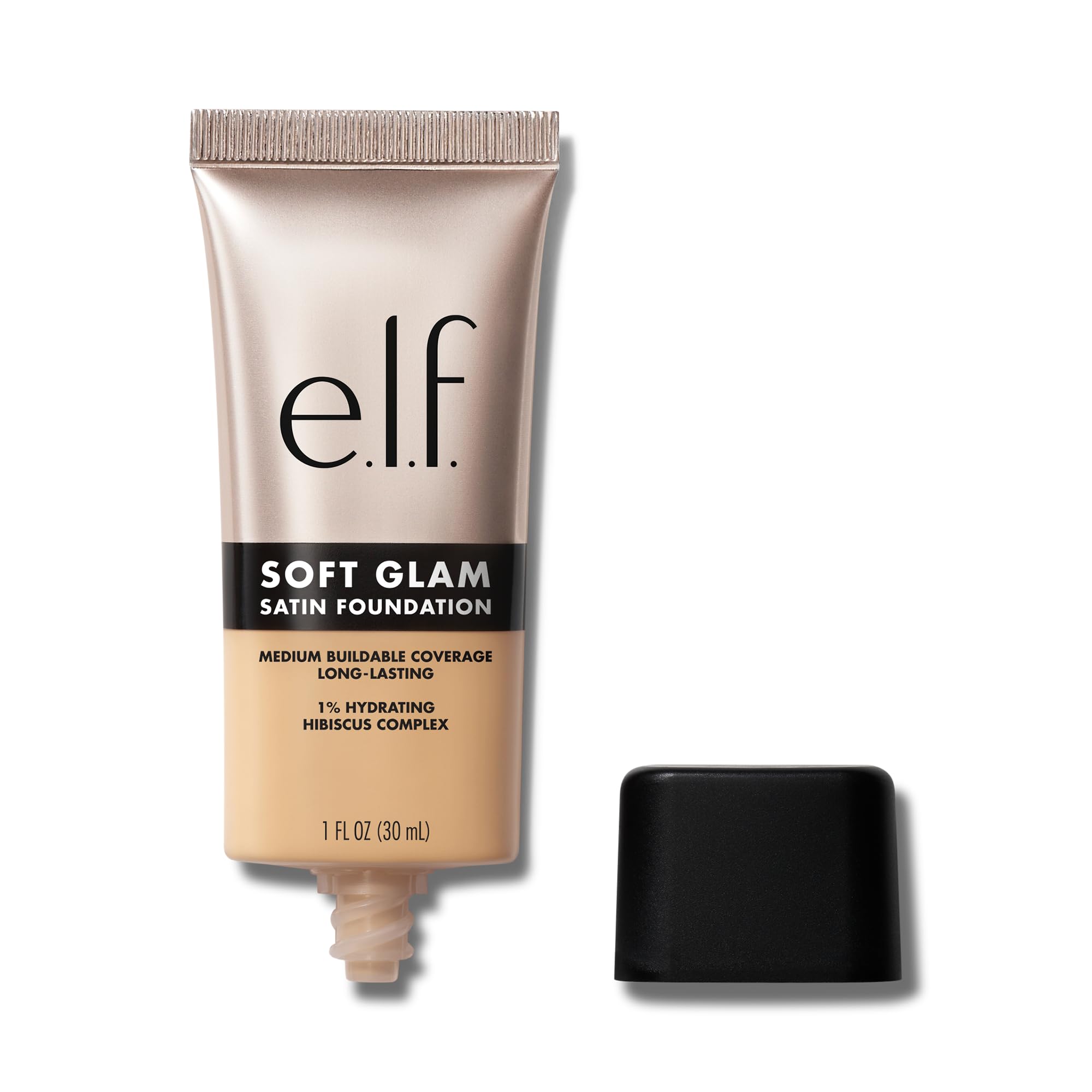 e.l.f. Soft Glam Foundation, Medium Coverage, Long-Lasting & Buildable Foundation For A Smooth, Satin Finish, Vegan & Cruelty-Free, 22 Light Warm