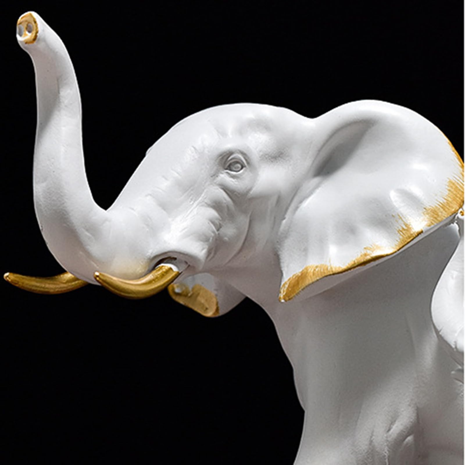 Estatua decorativa de elefante, figura de resina para decoración del hogar, perfecta para sala de estar, dormitorio o apartamento, diseño dorado único, opción