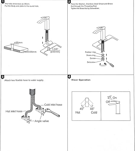 Miniatura 7 de aquo Grifo de baño – Grifo de fregadero de 7 pulgadas de altura que se adapta a una variedad de fregaderos de baño, evita problemas de fugas con