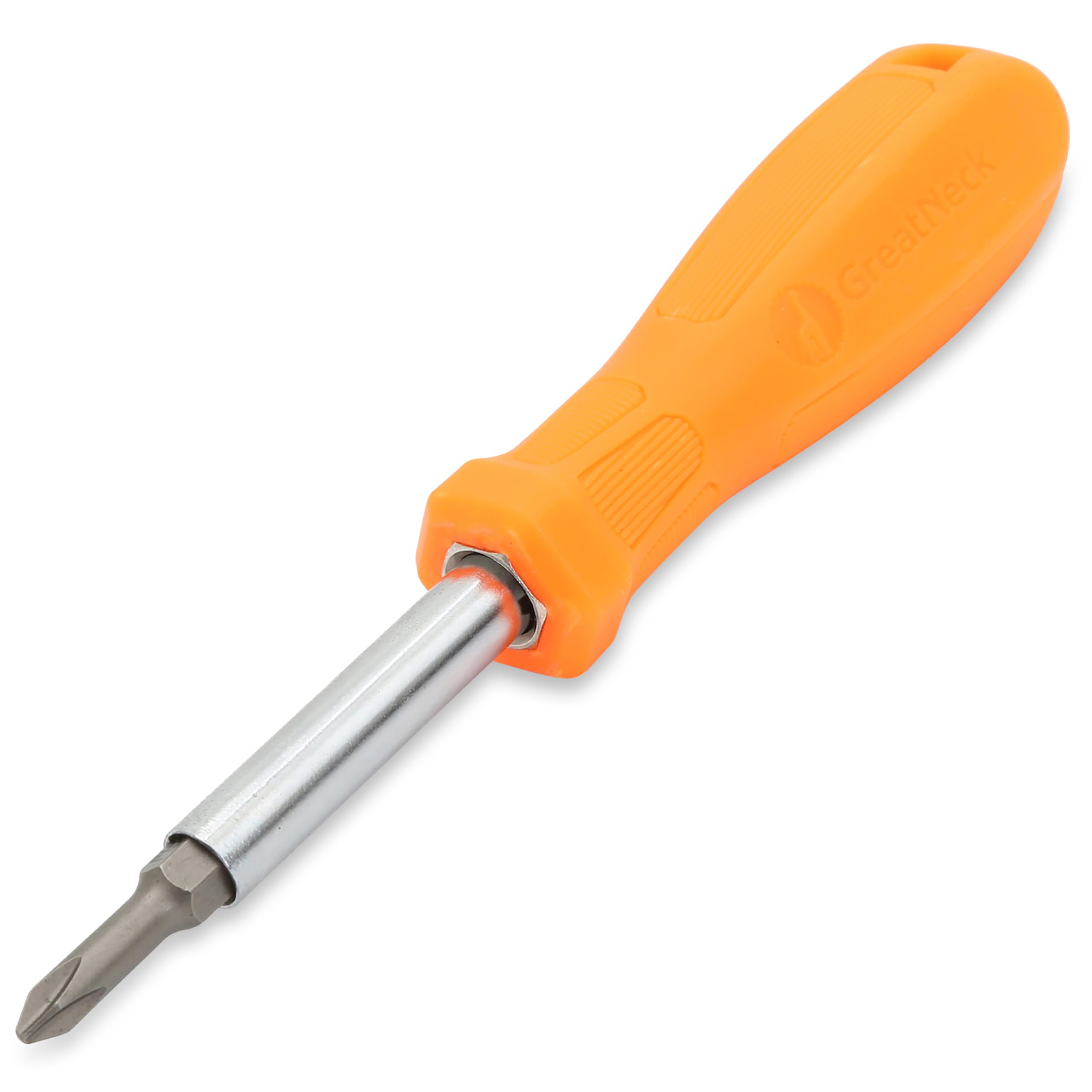 GreatNeck SD4B 6-in-1 Screwdriver, Slotted (3/16 Inch, 1/4 Inch