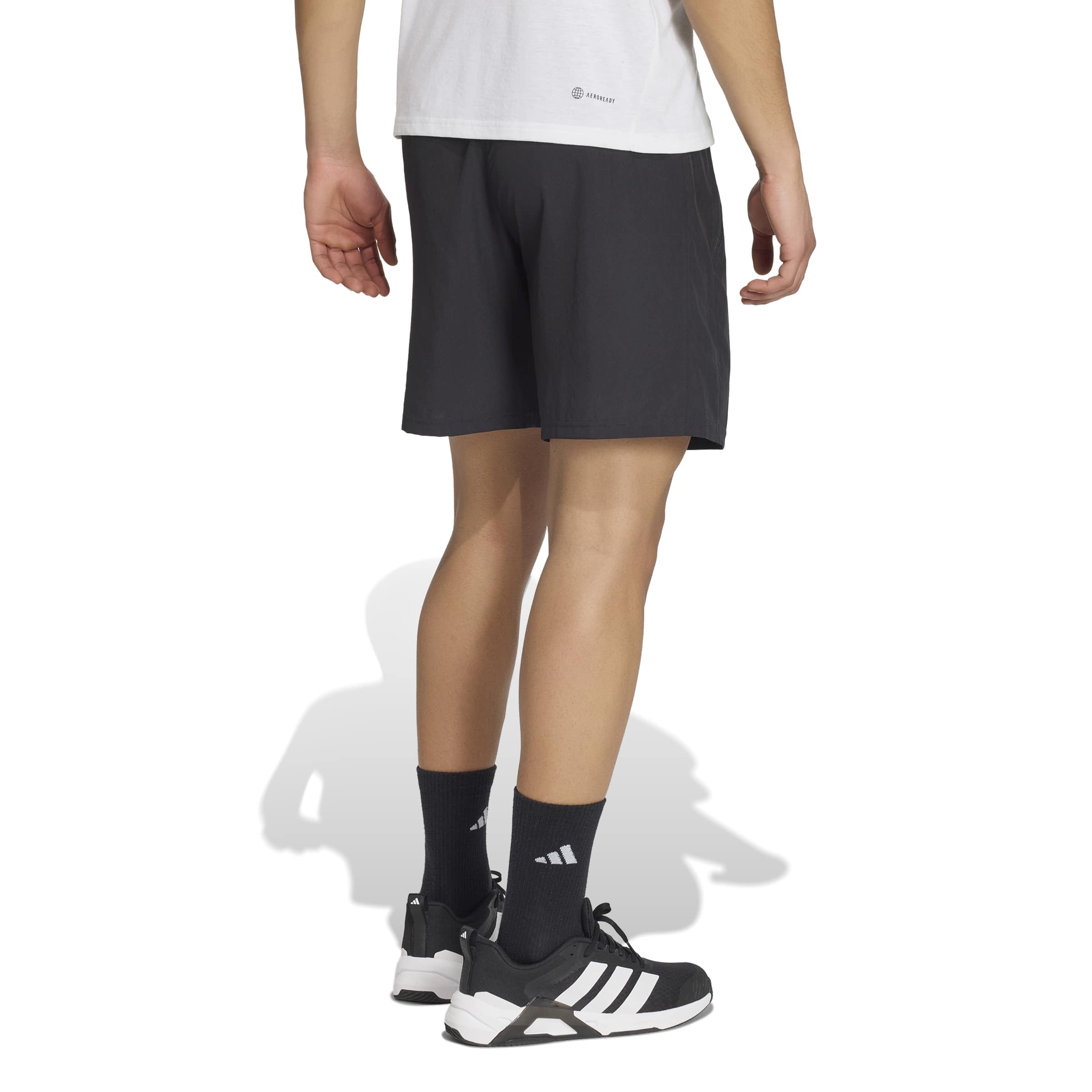 adidas Men's Pantalón Corto Train Essentials Woven Training, Black/White, 3XL 9"
