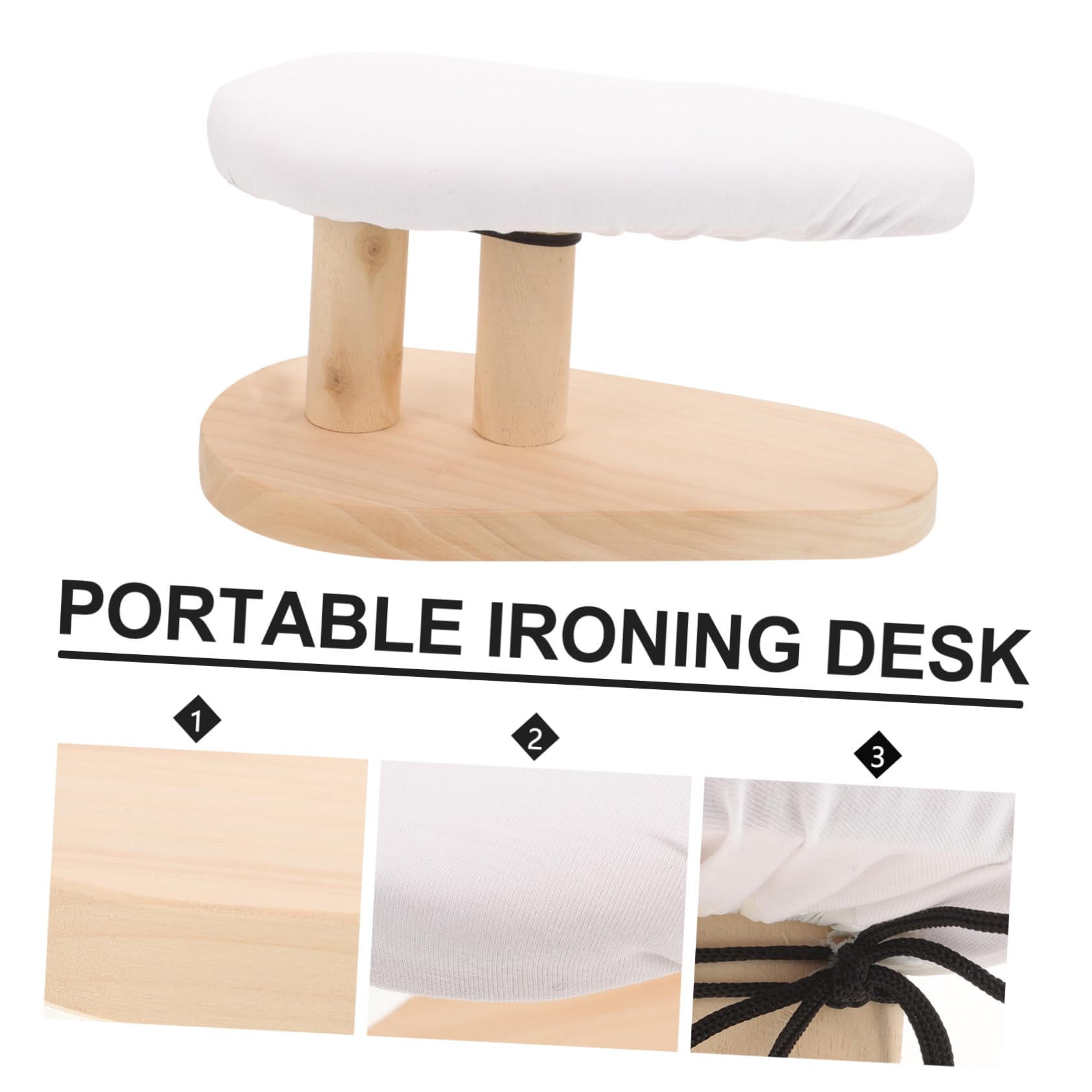 DOITOOL Asse da Stiro Tavolo da Stiro Portatile Multifunzionale Pannello Curvo in Legno Design Versatile e Pratico per Abiti e Maniche per Uso Domestico