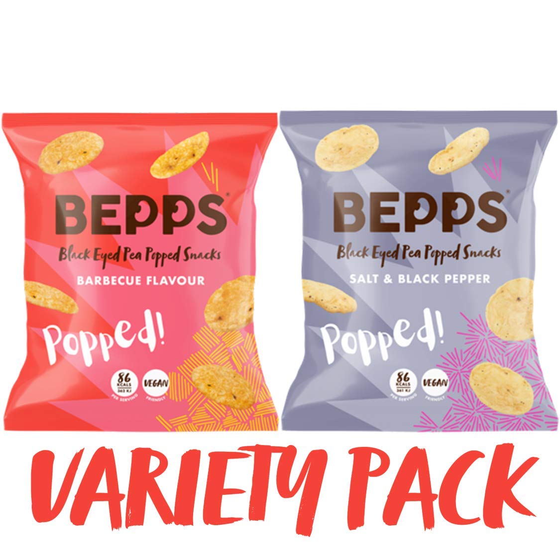 BEPPS Healthy Snacks Low Calorie Crisps Vegan & Gluten Free Variety