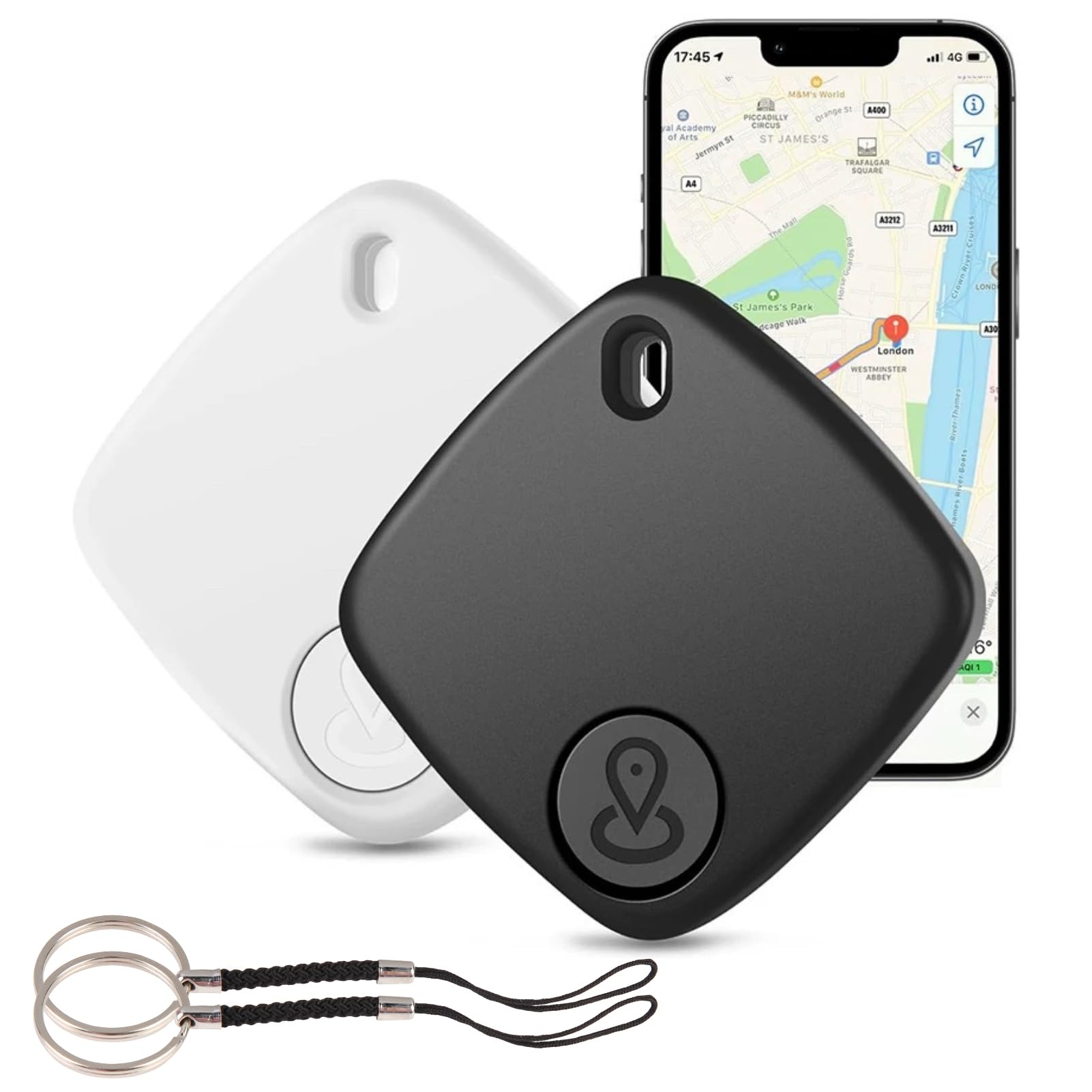 Tracker Bluetooth Per Trovare Oggetti - Compatibile Con App "Dov'è", Per Chiavi, Bagagli, Borse