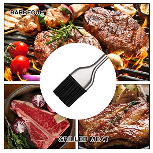VOXLOVA Basting Brush Set - 12 & 8 Inch Premium 304 Stainless Steel Handles Silicone Bristles Pastry Brush with Replaceable Brush Heads, Cooking Baking BBQ Grill Pastry Brush - Thumbnail 6