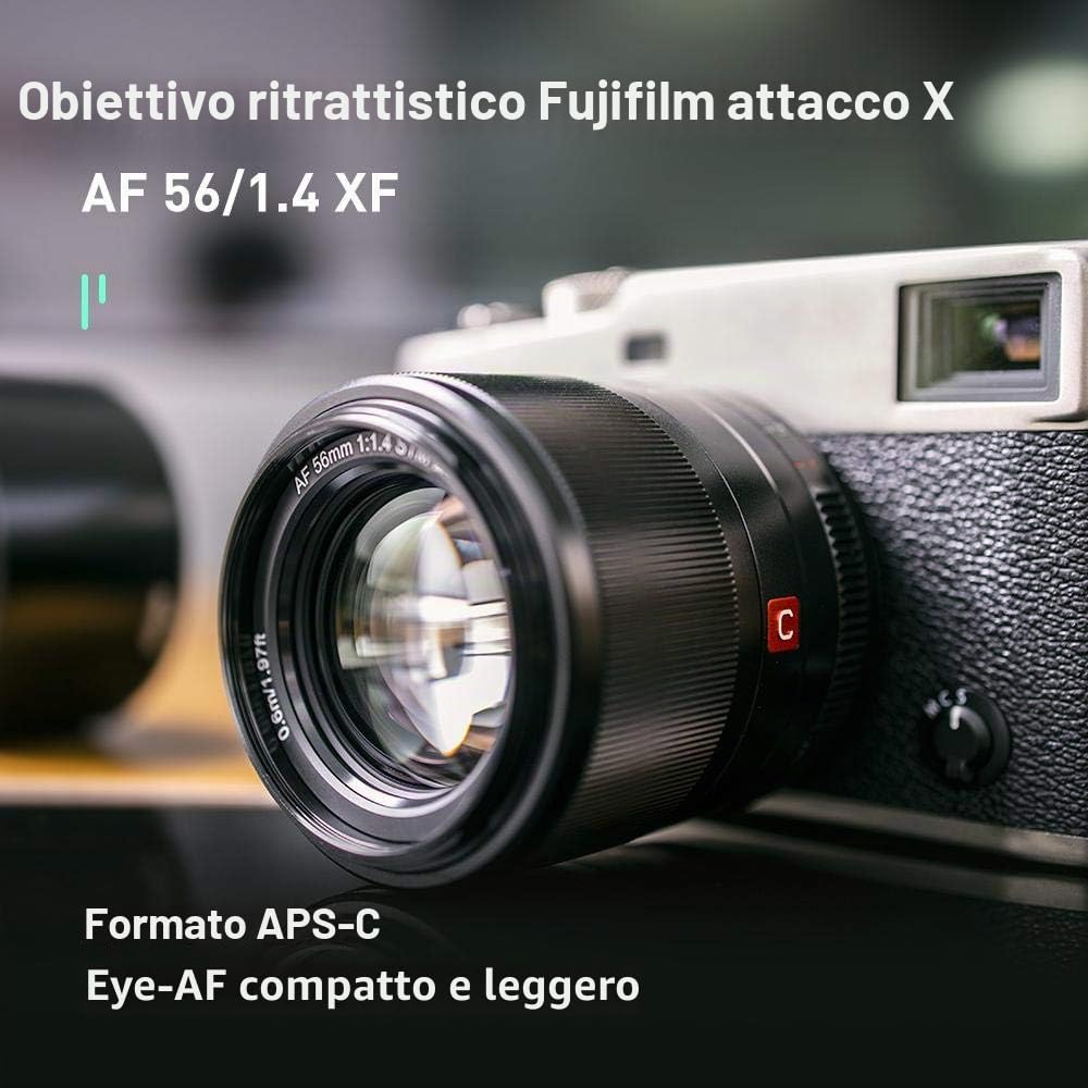 VILTROX 56 mm F1.4 X Mount APS-C Auto Focus Obiettivo Ritratto per fotocamere Fuji X-T2 X-T3 X-T4 X-T20 X-T30 X-T200 X-A7 X-A10 X-A20 X-E3 X-H1 X-M1 X-PRO1 X-PRO2 X-PRO3