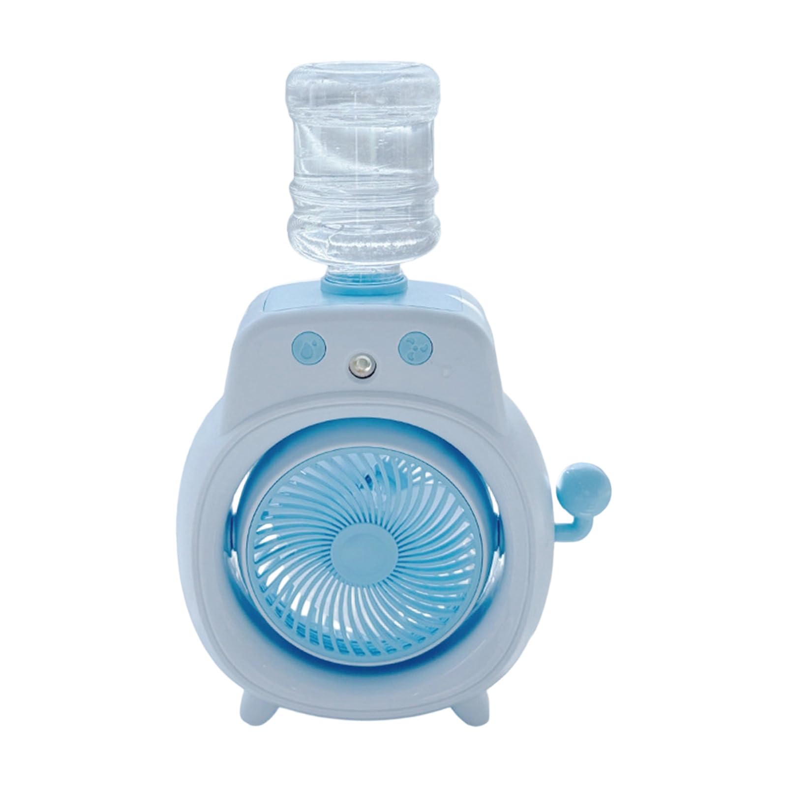 Belowsyaler Blue Handheld Desktop Fan With Mists Function And 3 Adjustable Wind Speeds Quiet Operations Easy To Clean Suitable For Home Desktop Fan