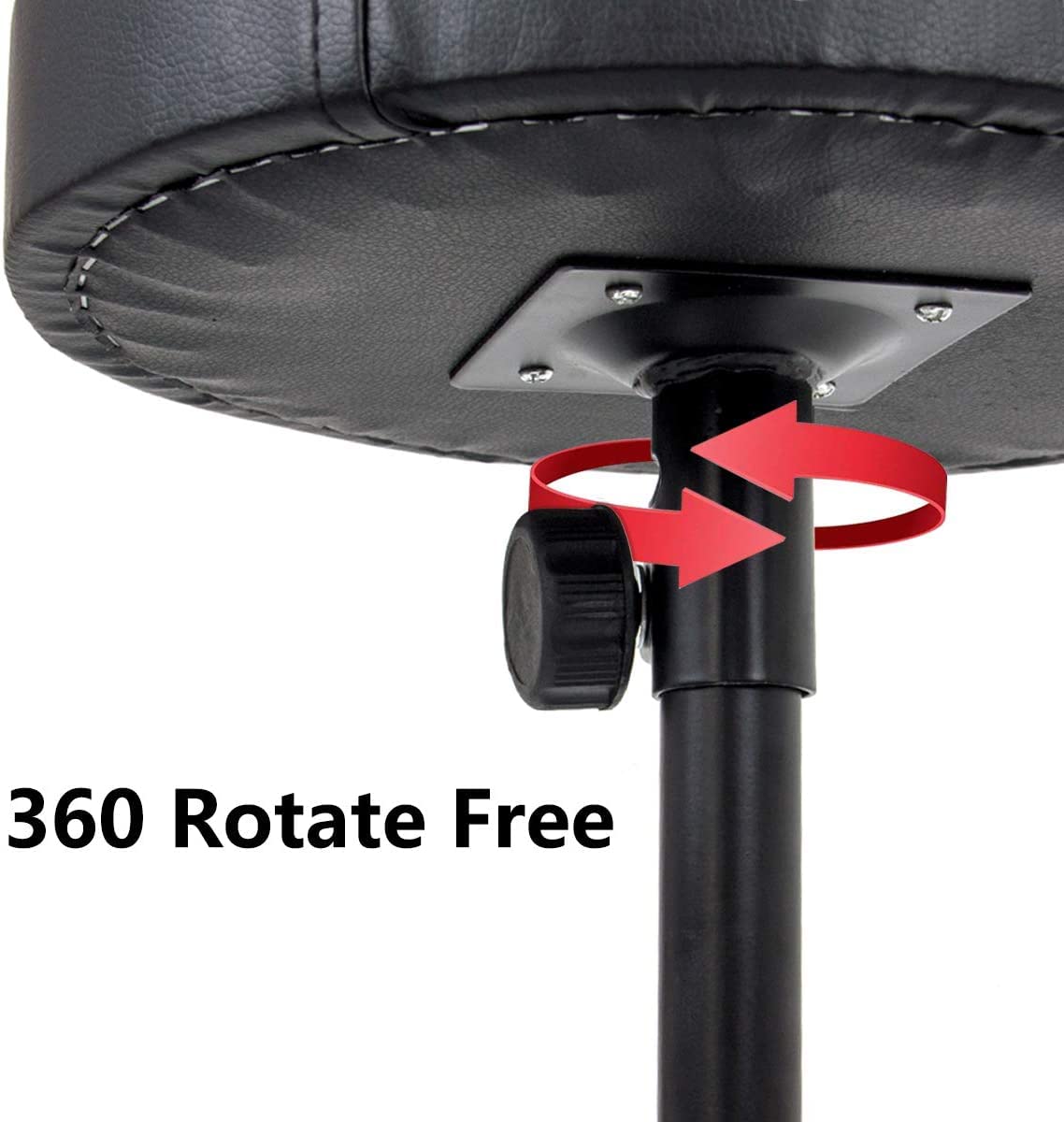 Rockstar - Taburete Sillin de Bateria Electrónica DSF01 Banqueta con Asiento Acolchado Negro Plegable para Guitarra Teclado Piano Adultos y Jovenes - Rockmusic