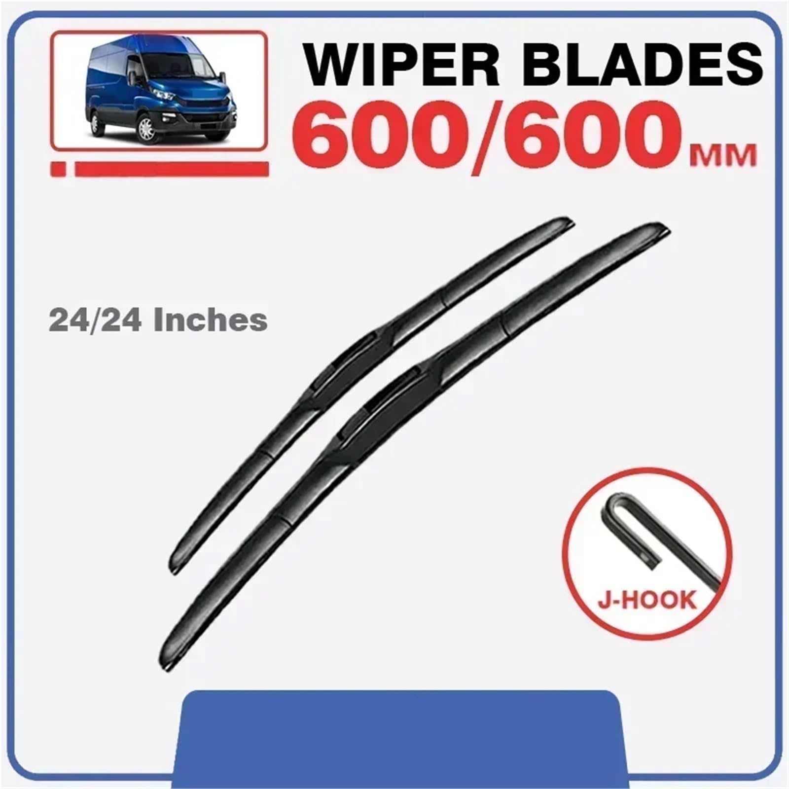 Limpiaparabrisas De Coche Compatible Con Para Daily 2006 2007 2008 2009 2010 2011 Limpiaparabrisas Delantero Cuchillas Parabrisas 24"+24"