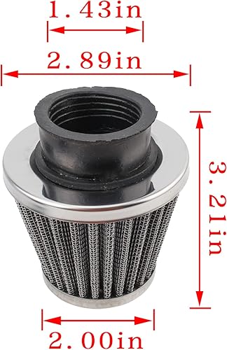Miniatura 2 de Carbhub 2 filtros de aire para carburador PZ19 PZ20 para motocicleta de 50 cc, 70 cc, 90 cc, 100 cc, 110 cc, 125 cc, ATV, Quad, Dirt Bike, Pit Bike,