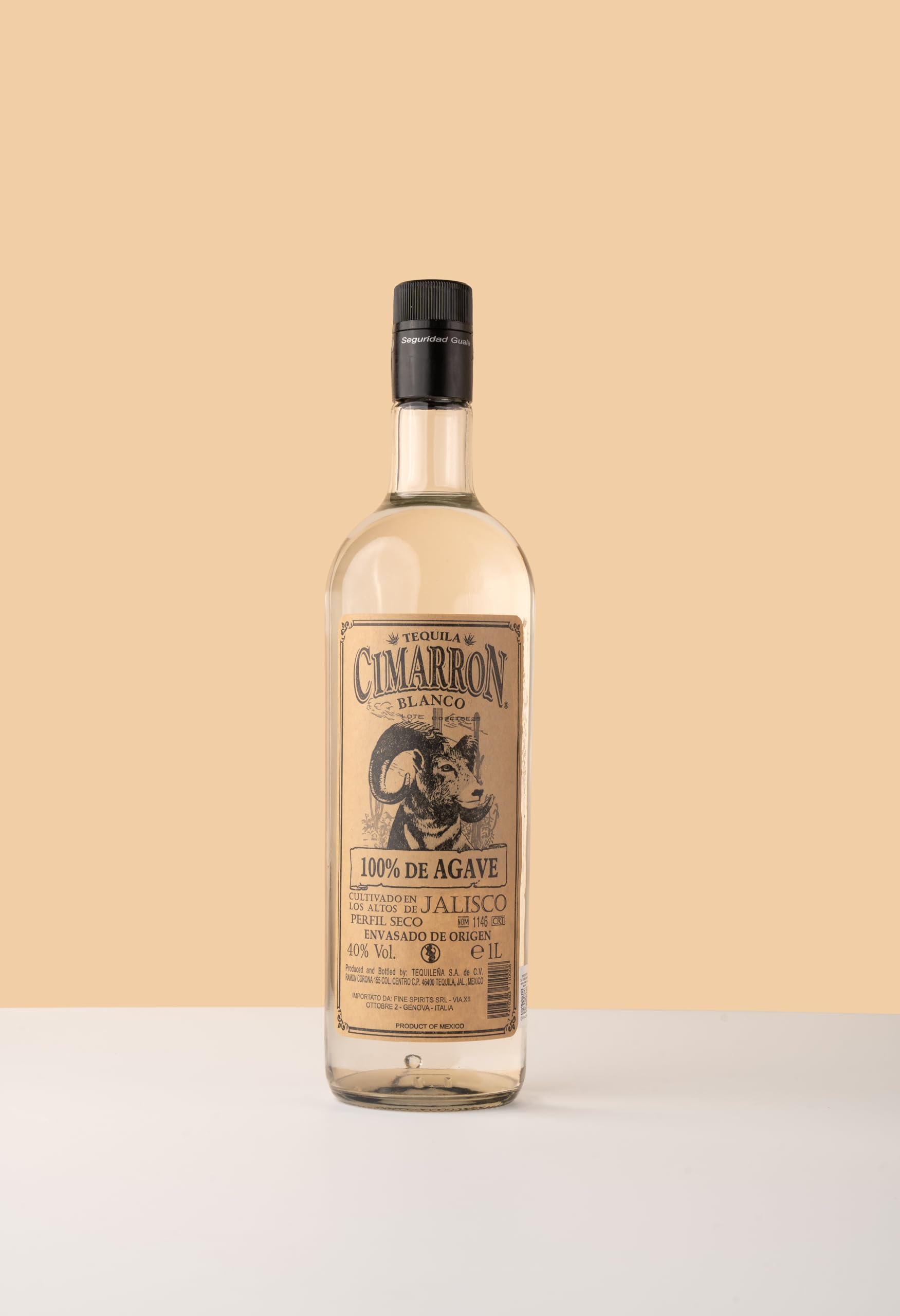 Cimarron Blanco - Tequila Morbida ed Elegante, 40% Bottiglia da 1000ml