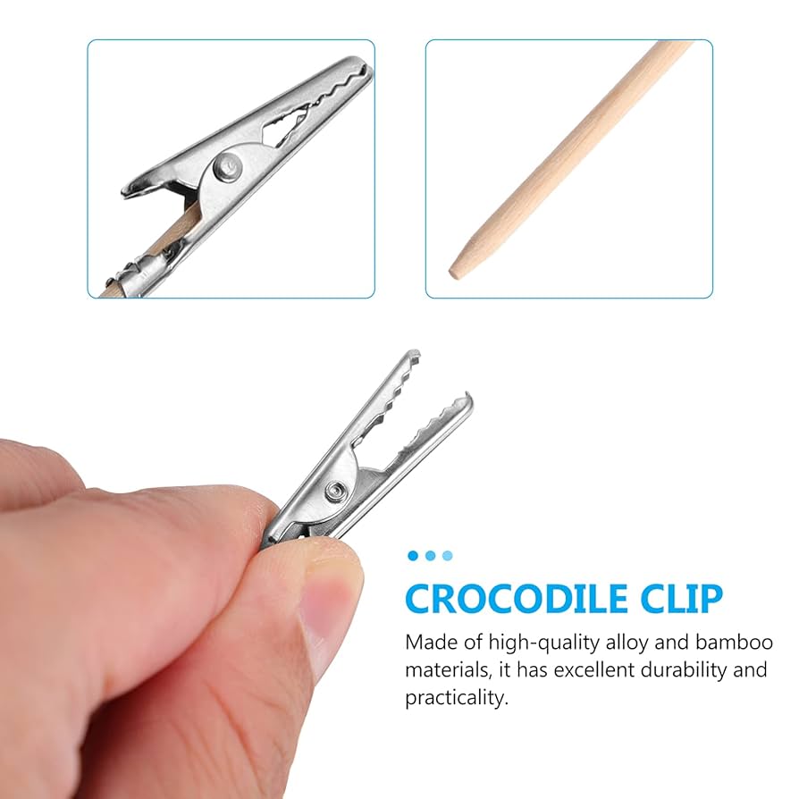 Amazon.com: EXCEART 100 Pcs Bamboo Stick Crocodile Clip