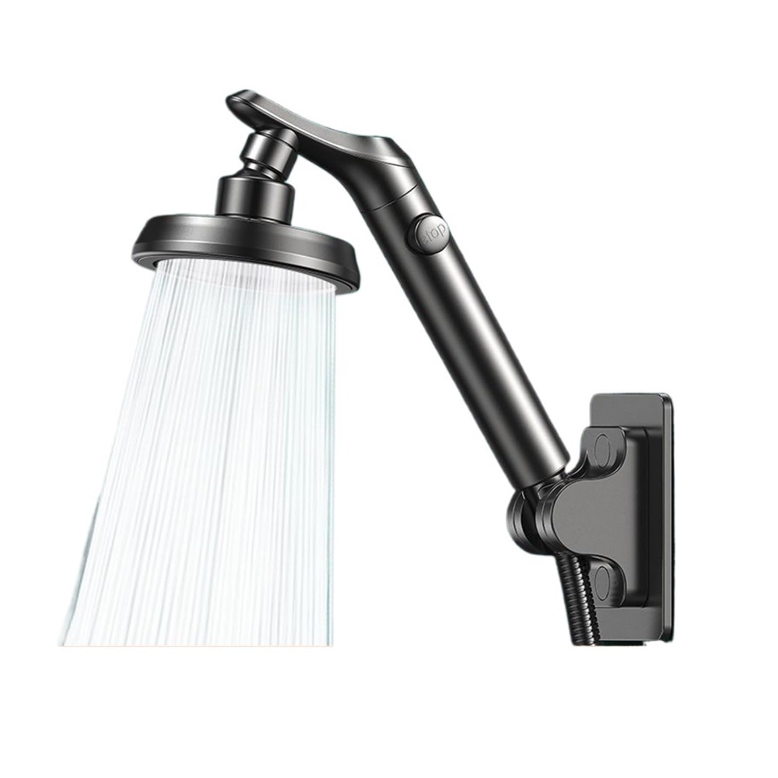 Ensemble de pomme de douche booster avec grande sortie d'eau et coude rotatif