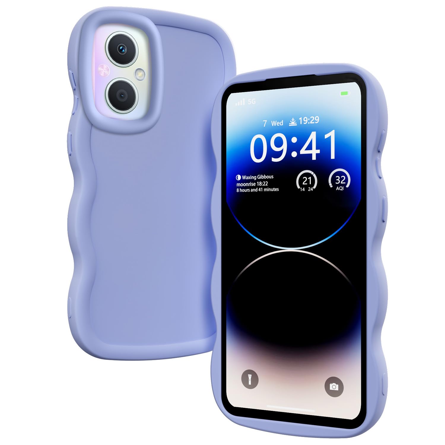 XINYEXIN Cover per Oppo A96 / Oppo A76 / Realme 9i Rugged Armor Case, Custodia Antiurto Militare, Hard PC + TPU Silicone Antiscivolo Cover, Rinforzo dei Bordi - Nero