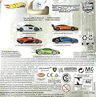 Hot Wheels Premium Car Culture Exotic Envy #4/5 '16 Bugatti Chiron (Blue/Black)