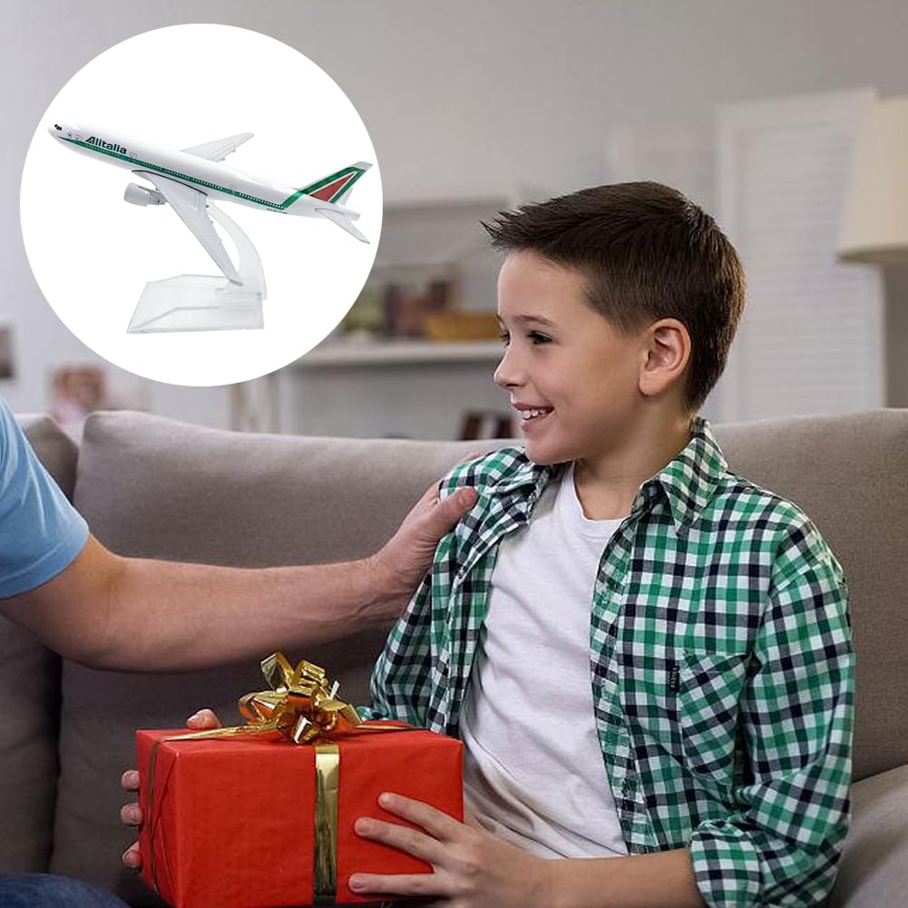 Modello aereo per 777 Alitalia lega 1/400 scala Diecast modello di aereo in metallo modelli in miniatura con supporto per display collezione regalo Natale modelli in miniatura