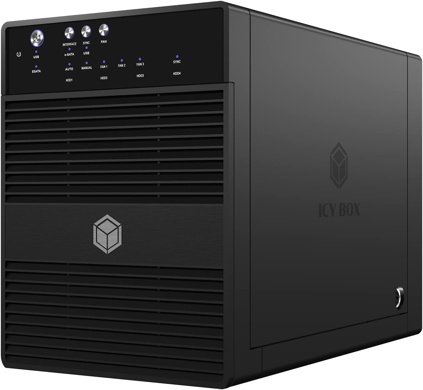 ICY BOX IB-3640SU3 External 4-Bay JBOD Enclosure 3.5 SATA USB3 eSATA Hot Swap Silent - (Storage > Cabinets Enclosures Caddy)