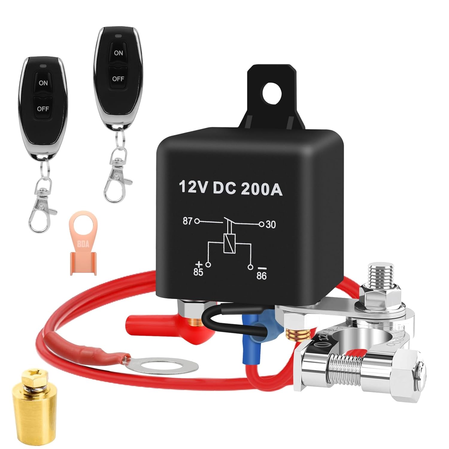 TIPHOPE Remote Battery Disconnect Switch 12V 200A Car Battery Kill