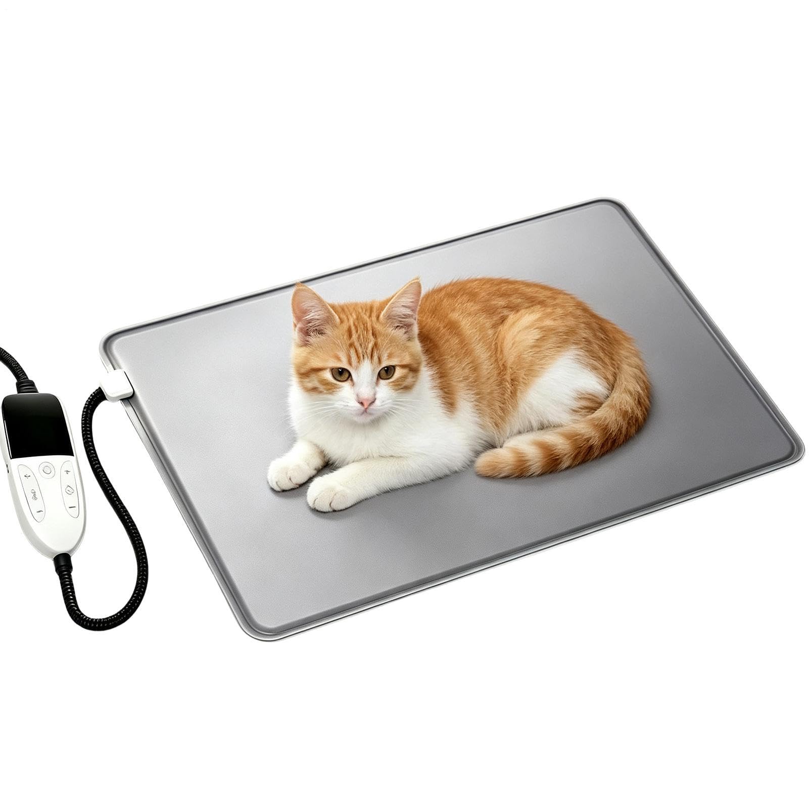 Tappetino Riscaldante per Animali Domestici Temperatura Regolabile | Cuscino Riscaldante Per Gatti Da Interno Clima Freddo Casa Trasportino Canile Gabbia Balcone