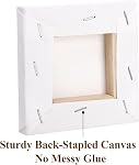 Tosnail paquet de 24 4" x 4" Mini Toile et Easel Set, Petit Art Eason Stand avec Toile Set, Table de Table Support en bois et Panneaux de toile pour Artiste, Étudiants, Adultes, Enfants Peinture