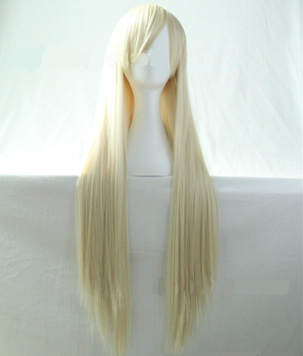 CHIGUO Women Girls Wigs Long Straight Hair 80cm / 32'' Sexy Hairpieces for Women and Girls Cosplay, Festival, Rock music festival, Shopping, Halloween, Costume Party, Carnival & Daily (Beige)