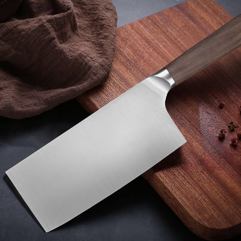Meat Cleaver,Cleaver Knife 7 Inch Stainless Steel Kitchen Knives For Home Use Sharp Bone Cutting And Slicing Knives, LAMAJIGA5844