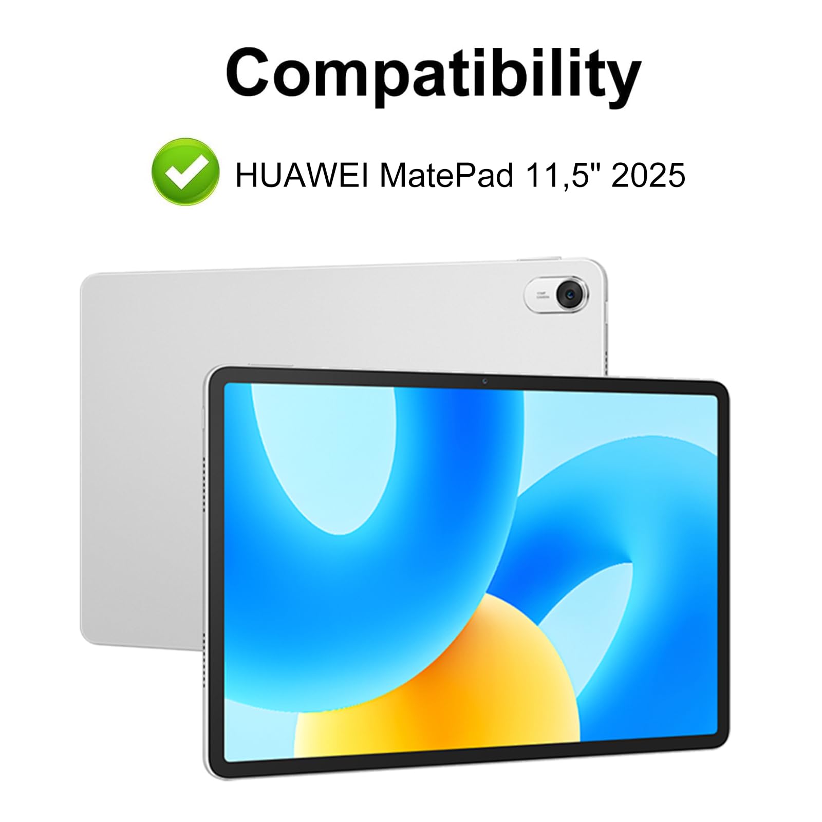 Funda con Teclado para Huawei Matepad 11.5/11.5 S 2025/2023/2025/0204 | [Español] Retroiluminado Bluetooth Magnéticamente Teclado con Funda Delgada y Touchpad para Tablet Huawei Matepad 11.5",Negro