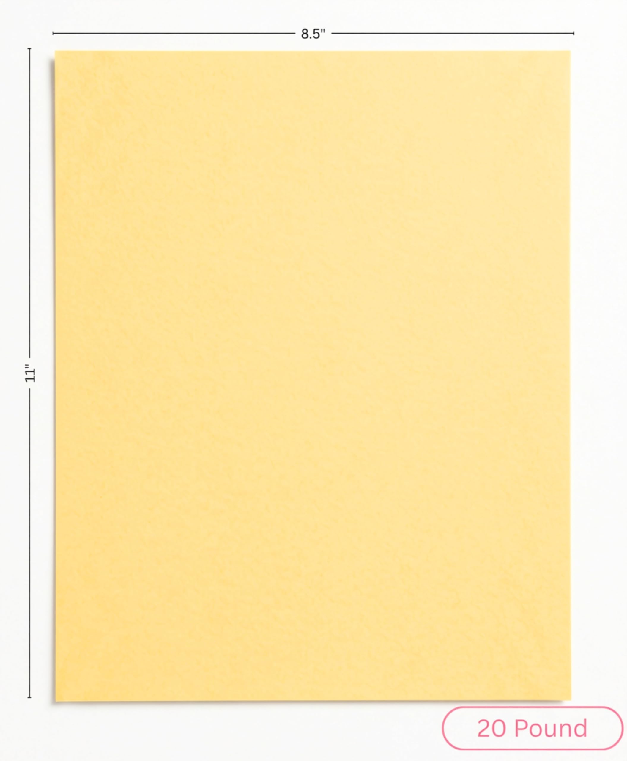 Carta colorata per fotocopie, 20 libbre, 21 x 28 cm, 500 fogli (buff)